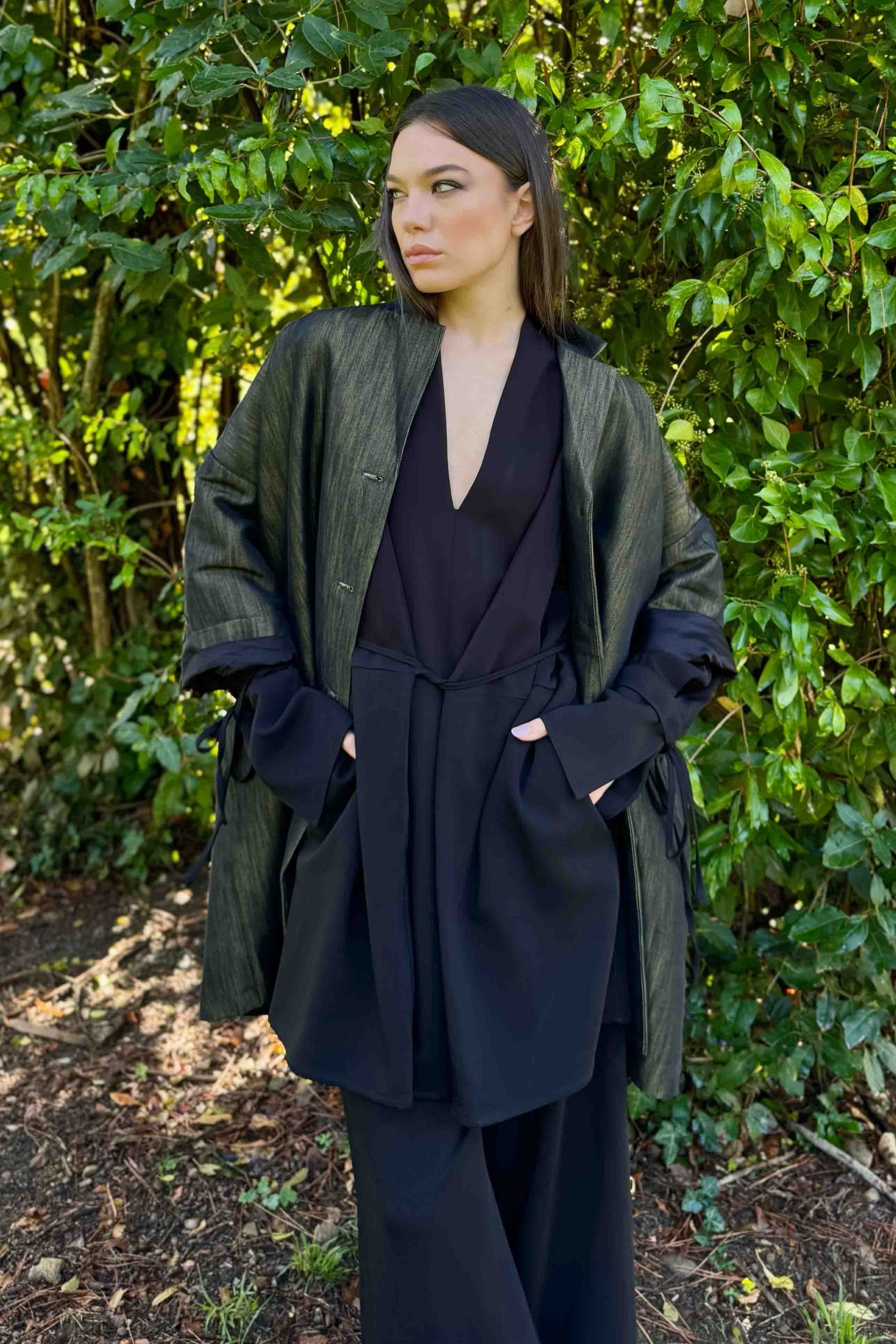 Giacca Kimono Denim Oro