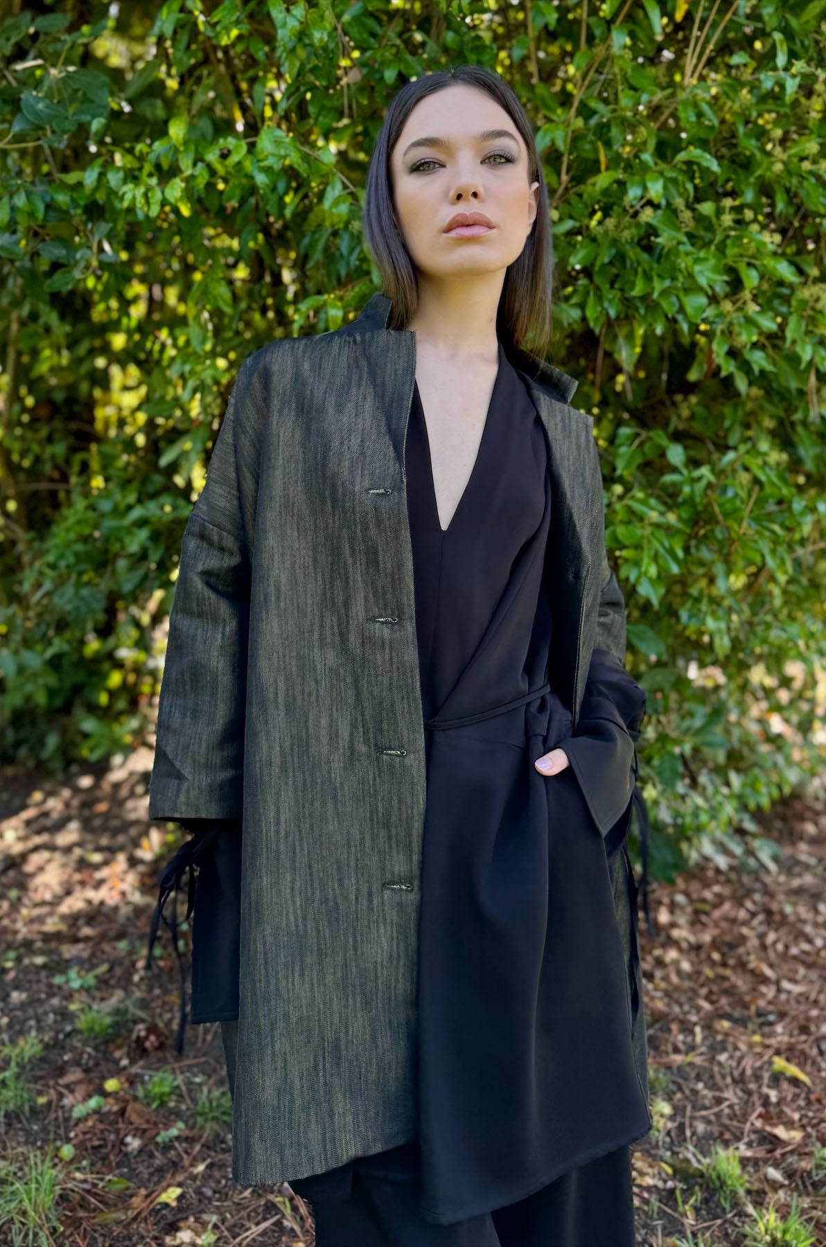 Giacca Kimono Denim Oro