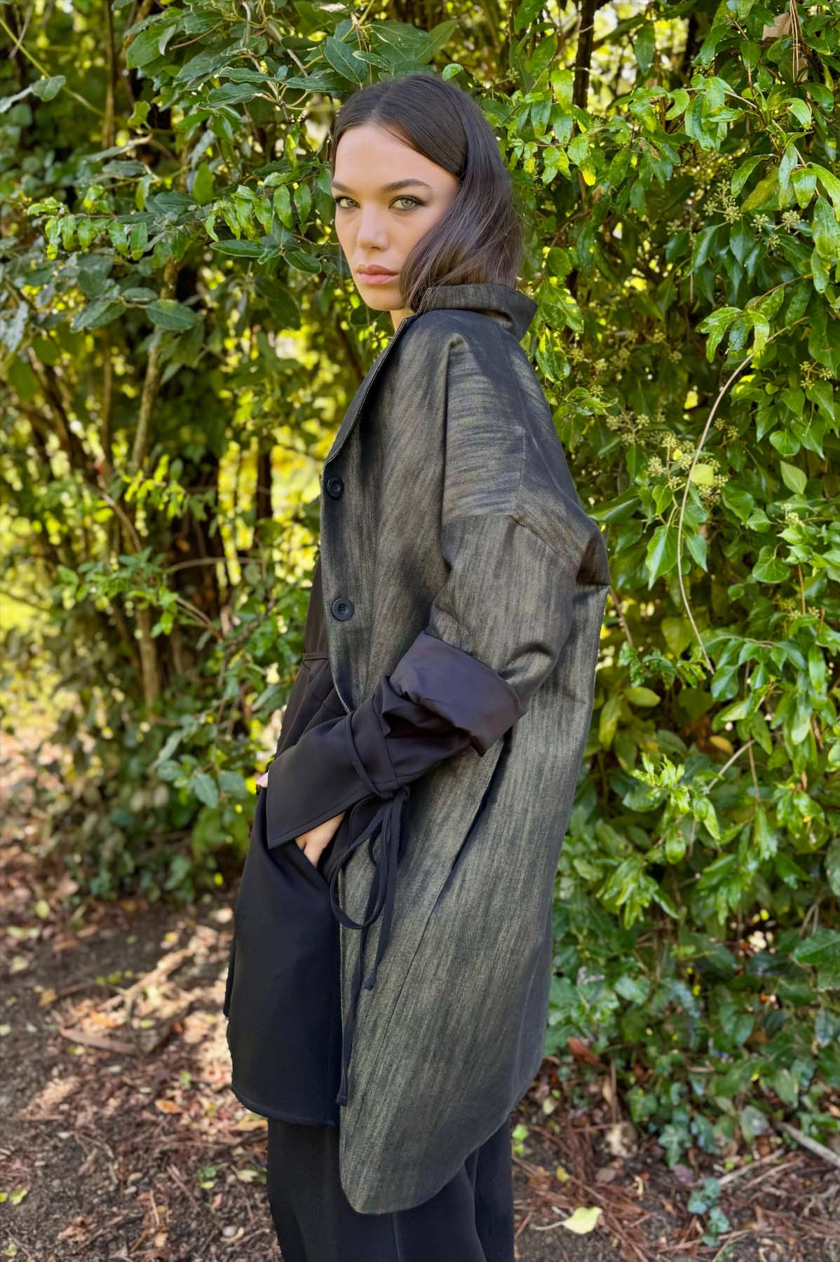 Giacca Kimono Denim Oro