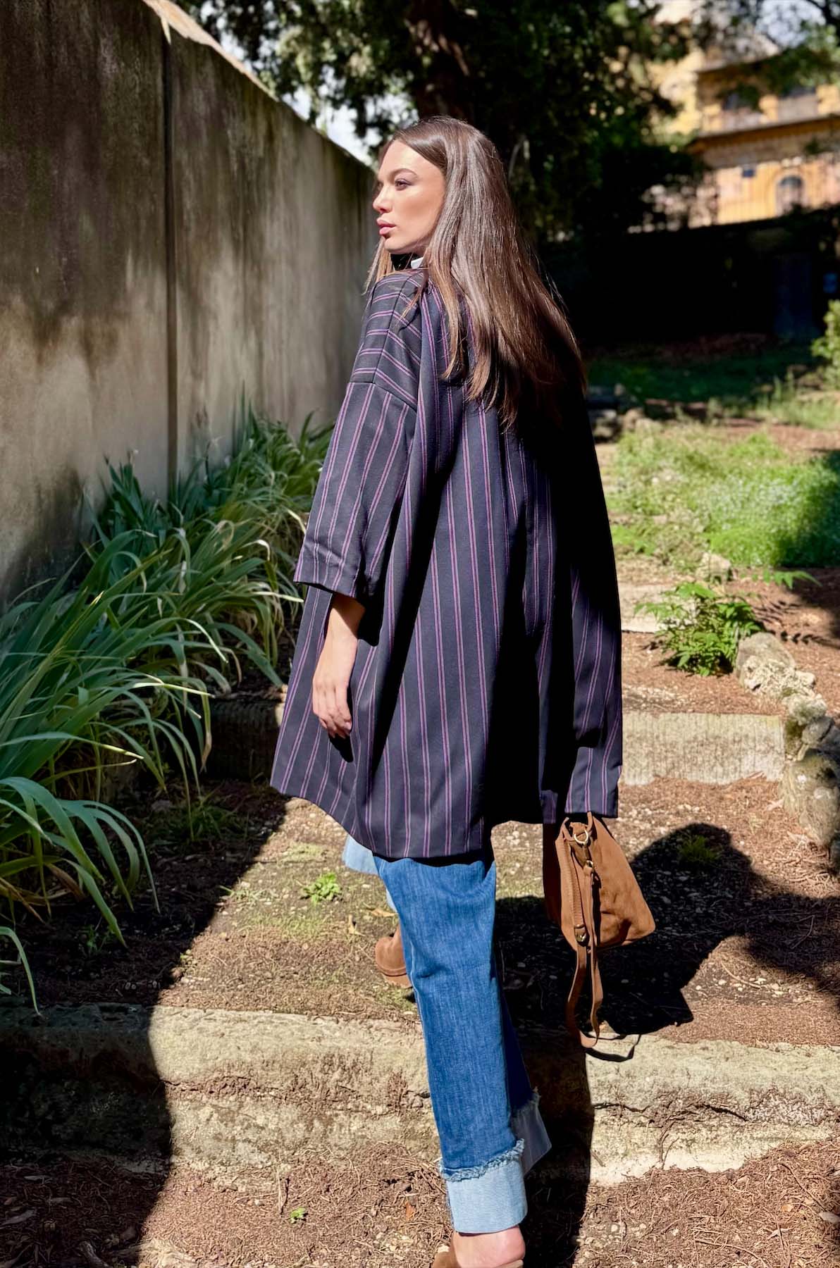 Giacca Kimono a Righe