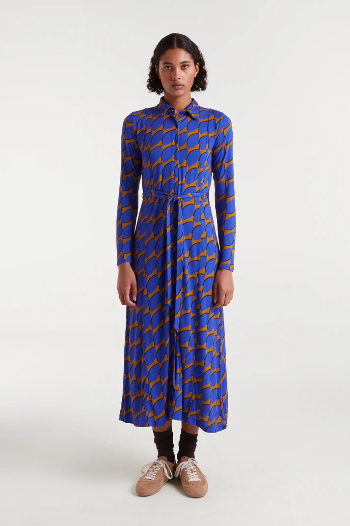 Abito lungo con piccola stampa Skouros