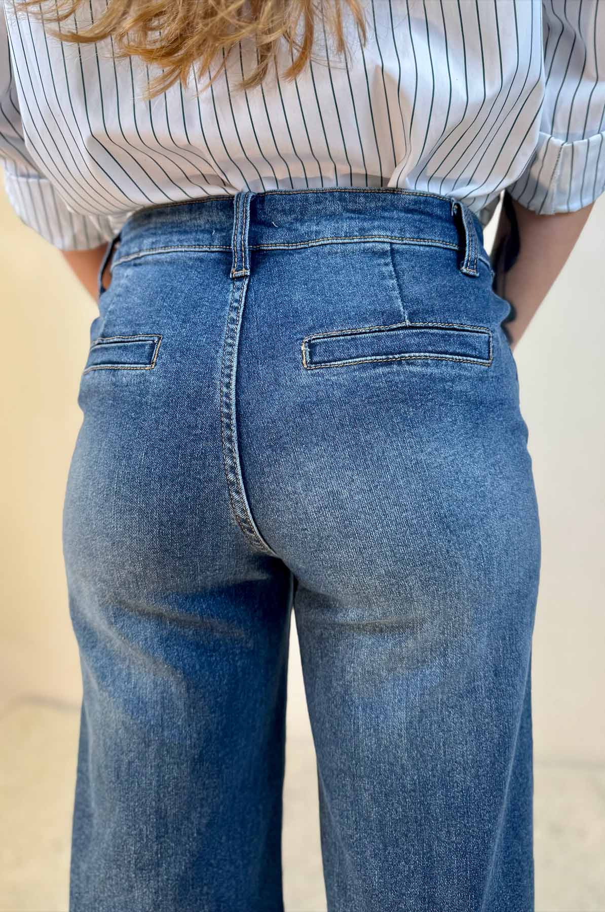 Jeans Dritto Tasche Americana