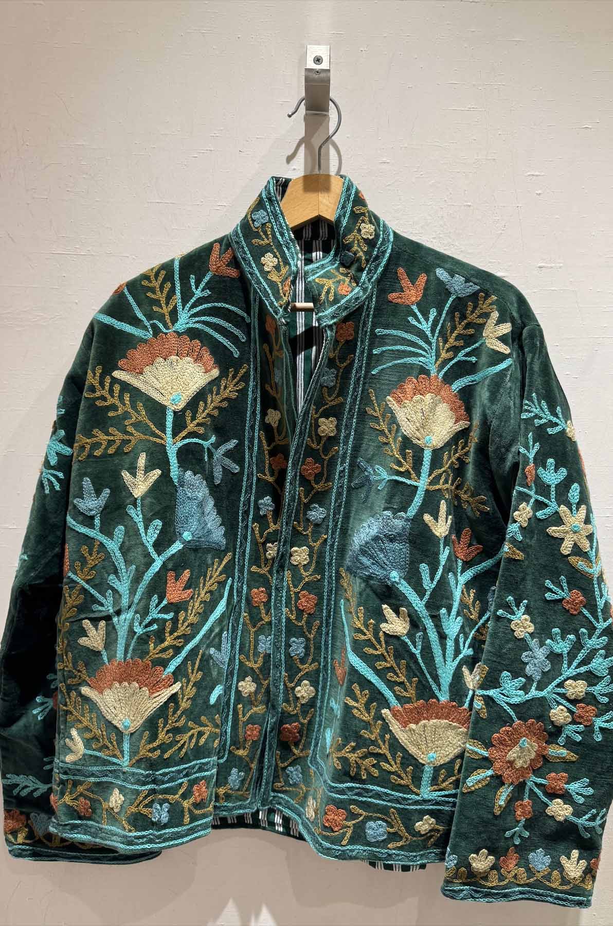 Giacca Ricamata in Velluto