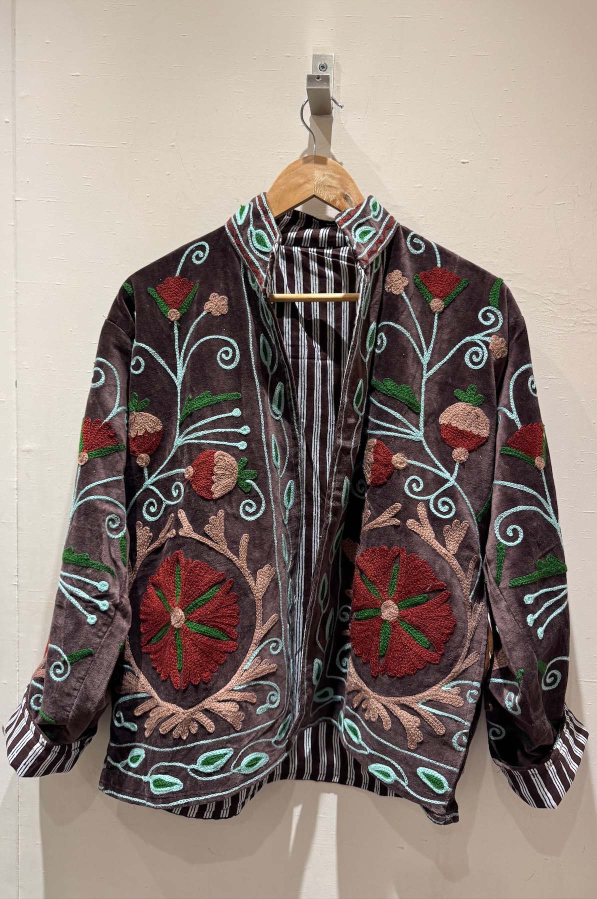 Giacca Ricamata in Velluto