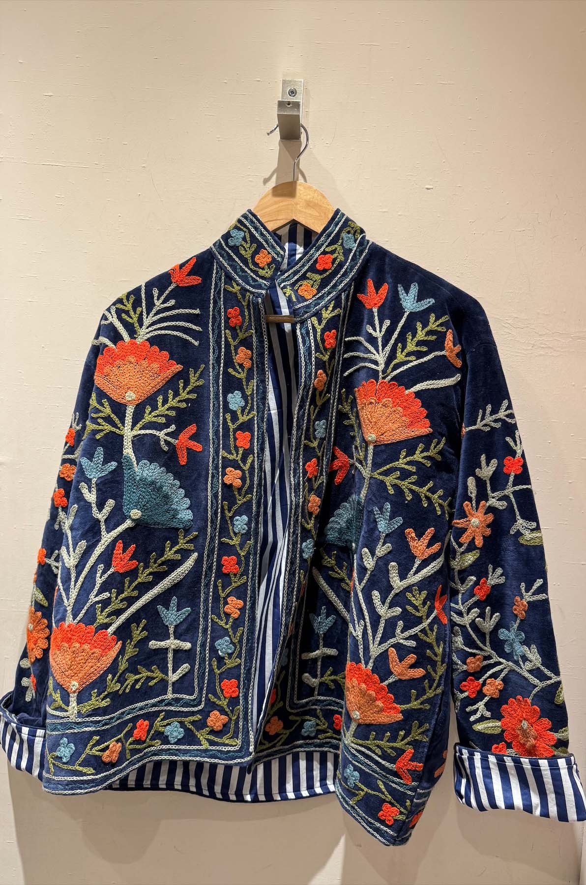 Giacca Ricamata in Velluto