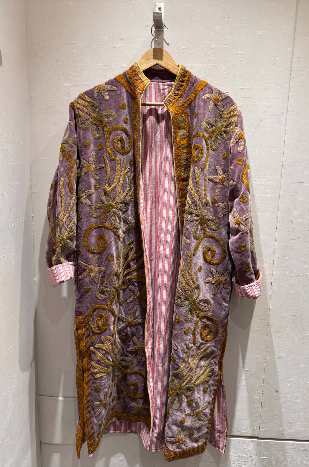 Giacca Lunga Ricamata