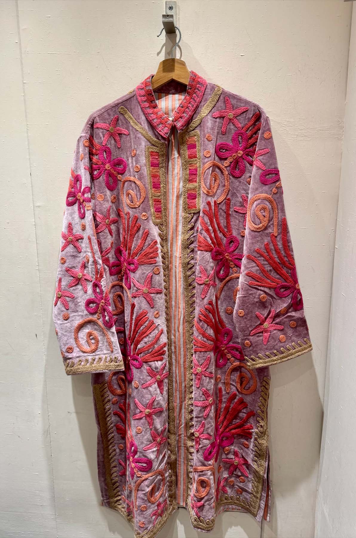 Giacca Lunga Ricamata