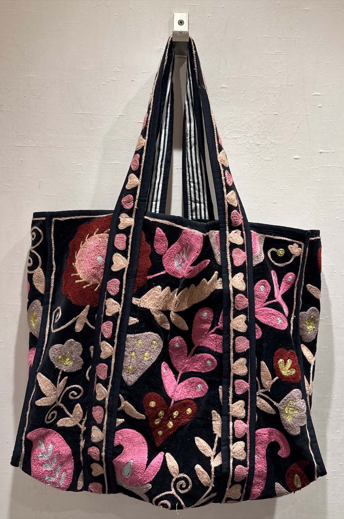 Shopper Velluto Ricamata