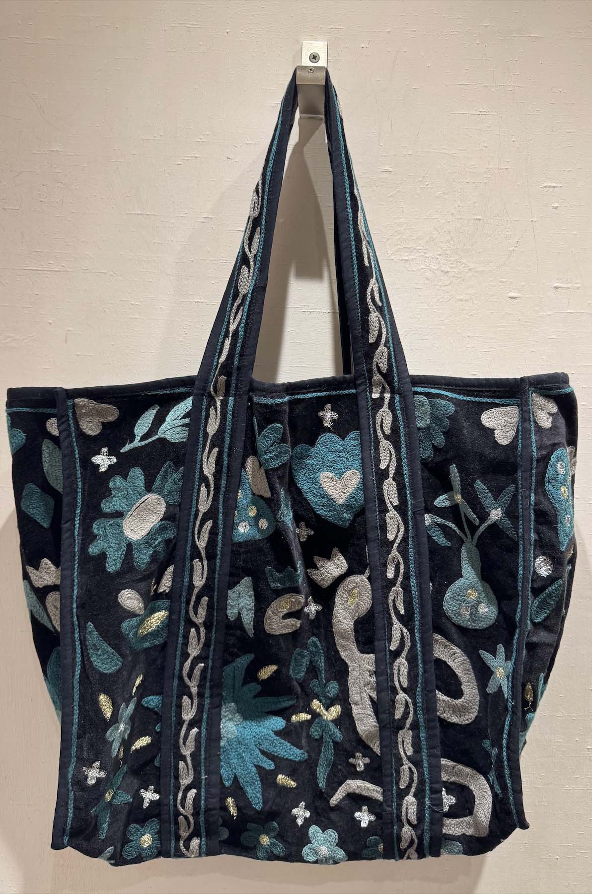 Shopper Velluto Ricamata