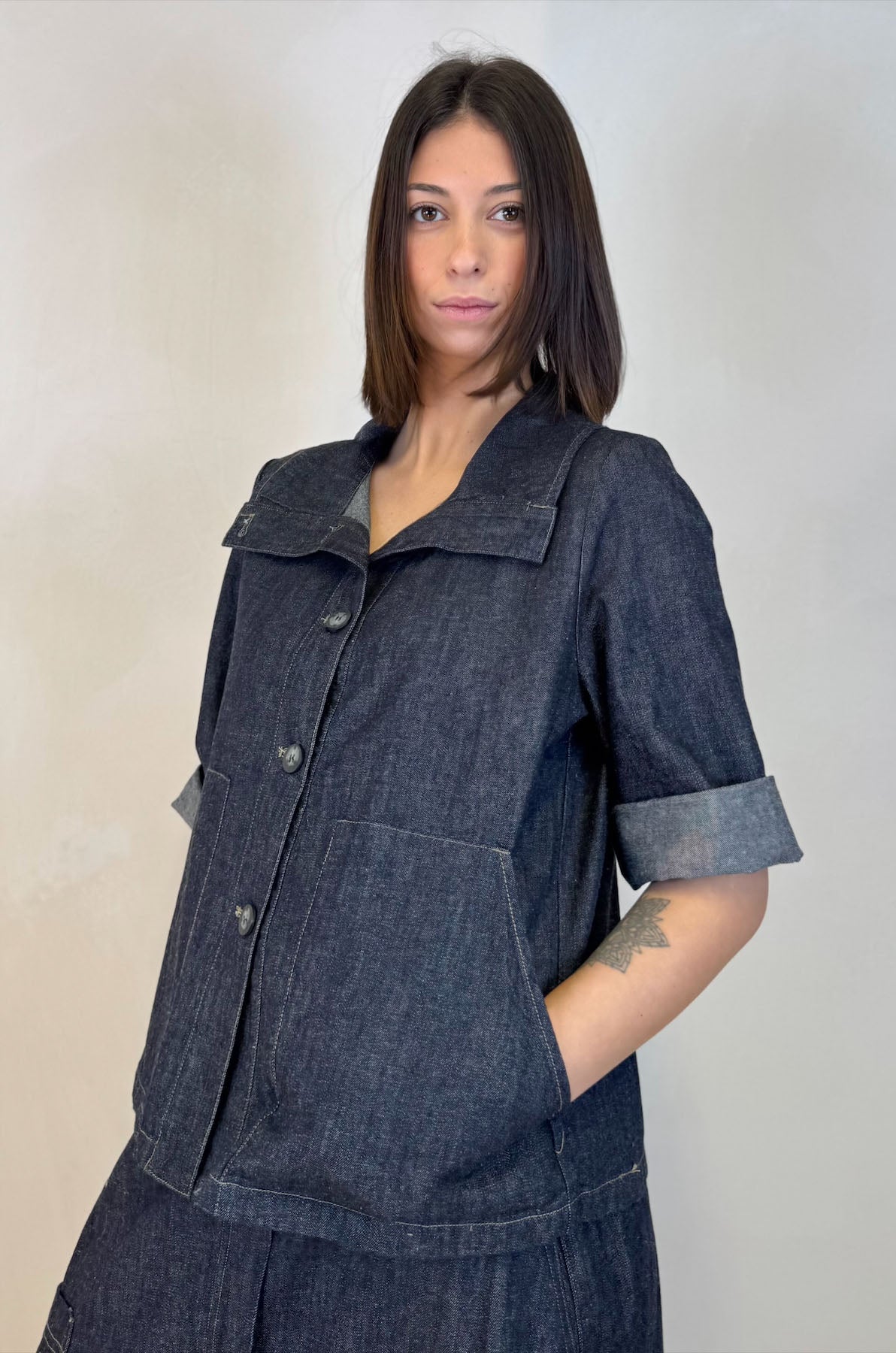 Giacca Camicia Jeans