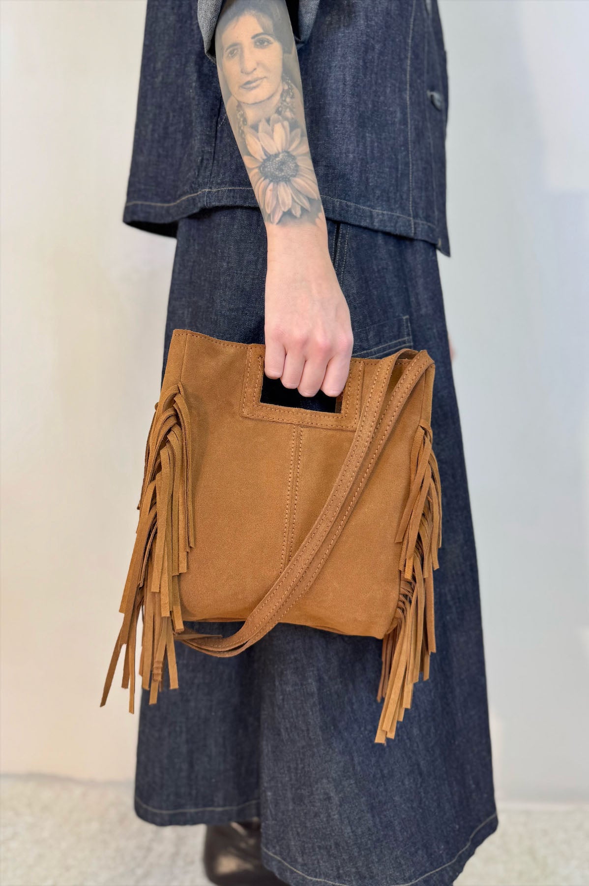 Borsa Quadrata Frange