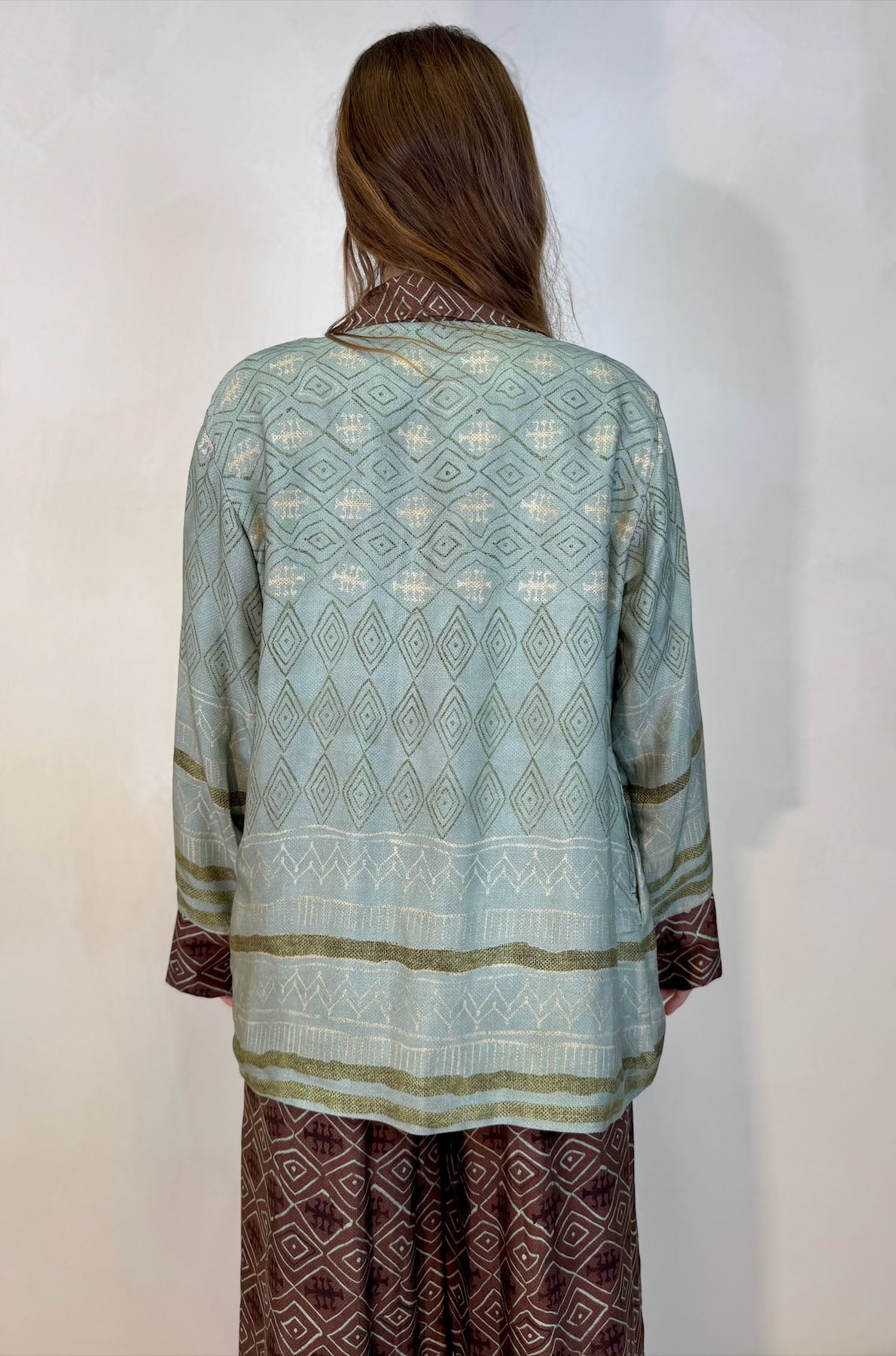 Giacca Kimono Fantasia Geometrica Tribale