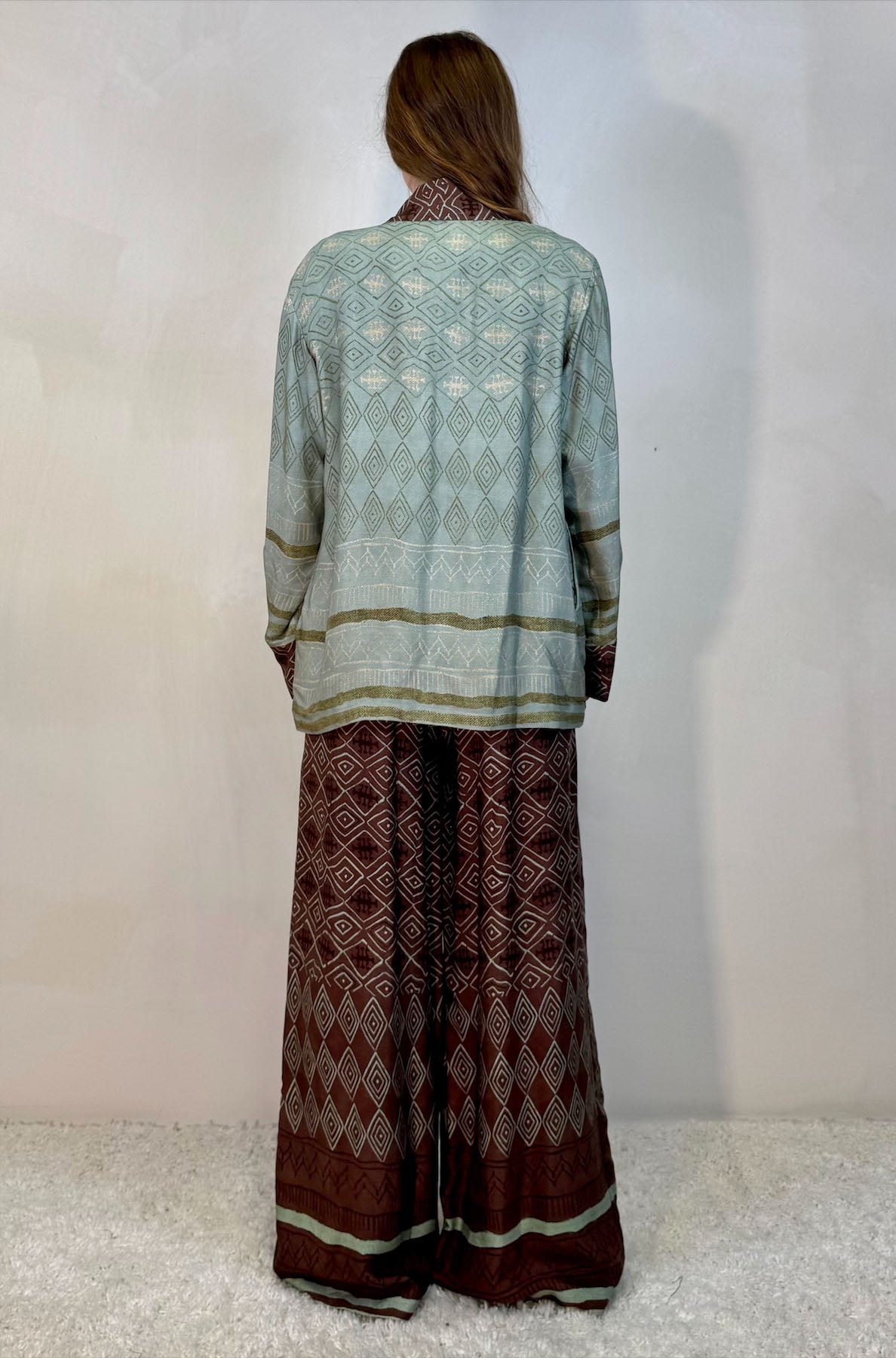 Giacca Kimono Fantasia Geometrica Tribale