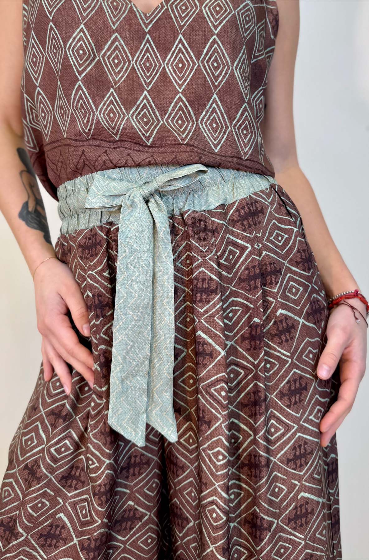 Pantalone Palazzo fantasia Geometrica Tribale