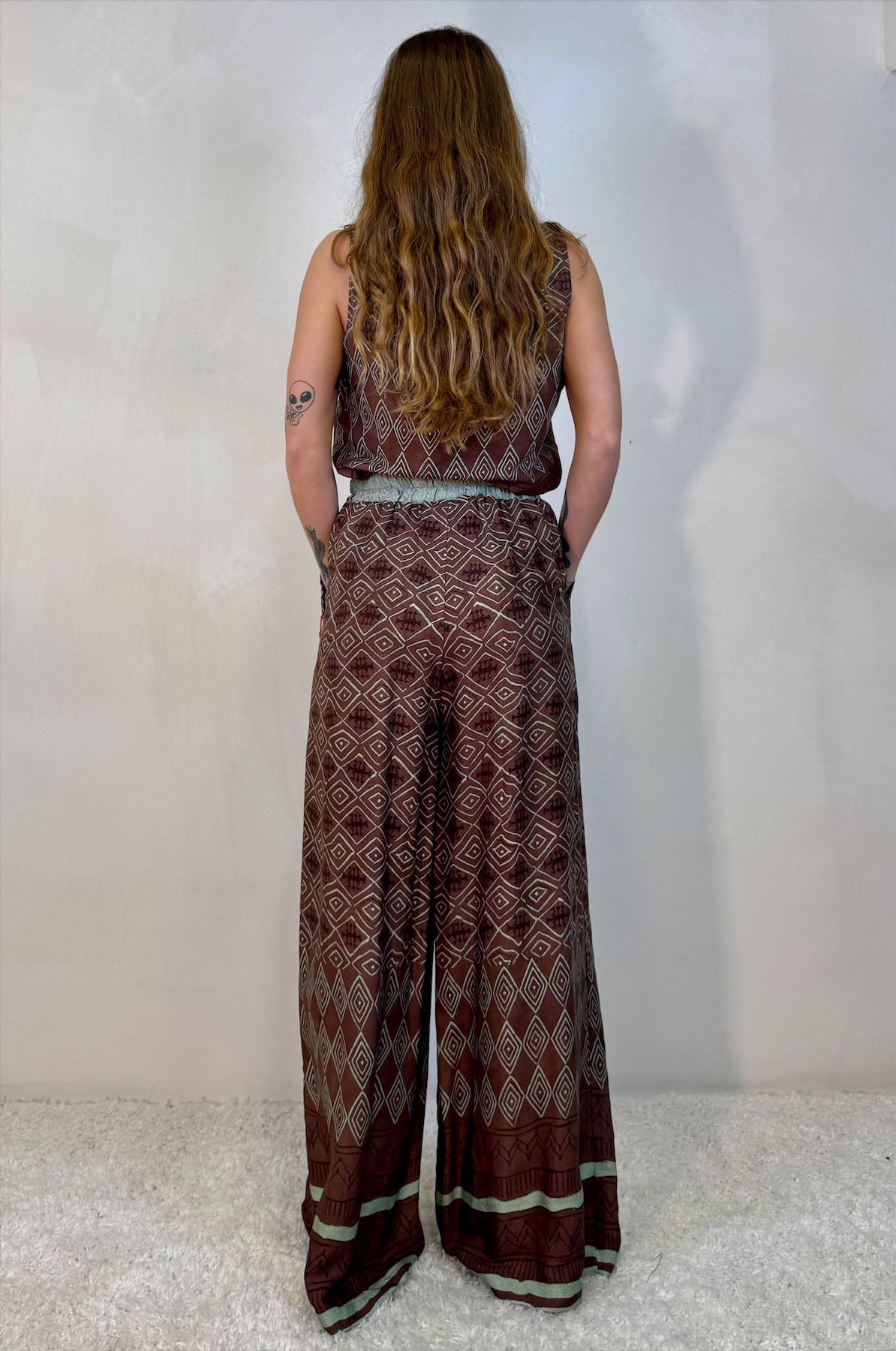 Pantalone Palazzo fantasia Geometrica Tribale