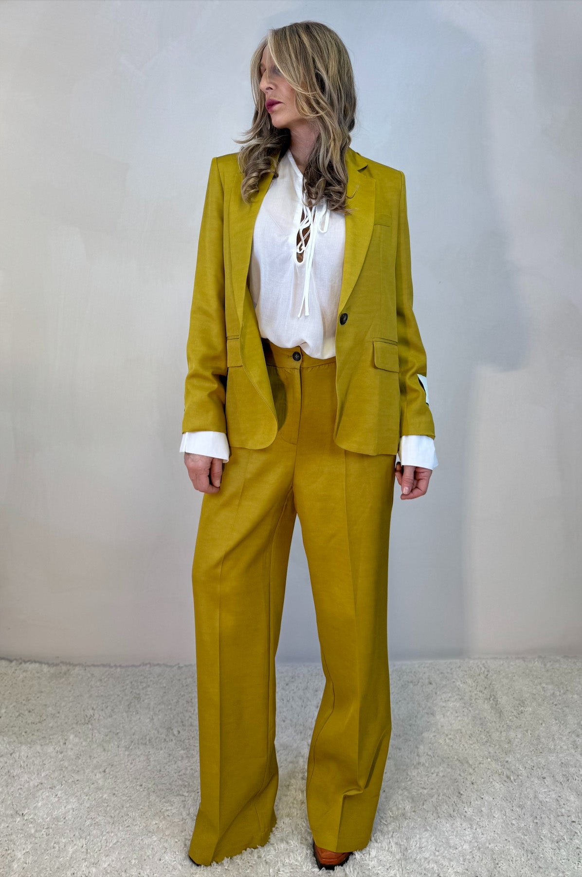 Blazer Monopetto con Fodera Floreale