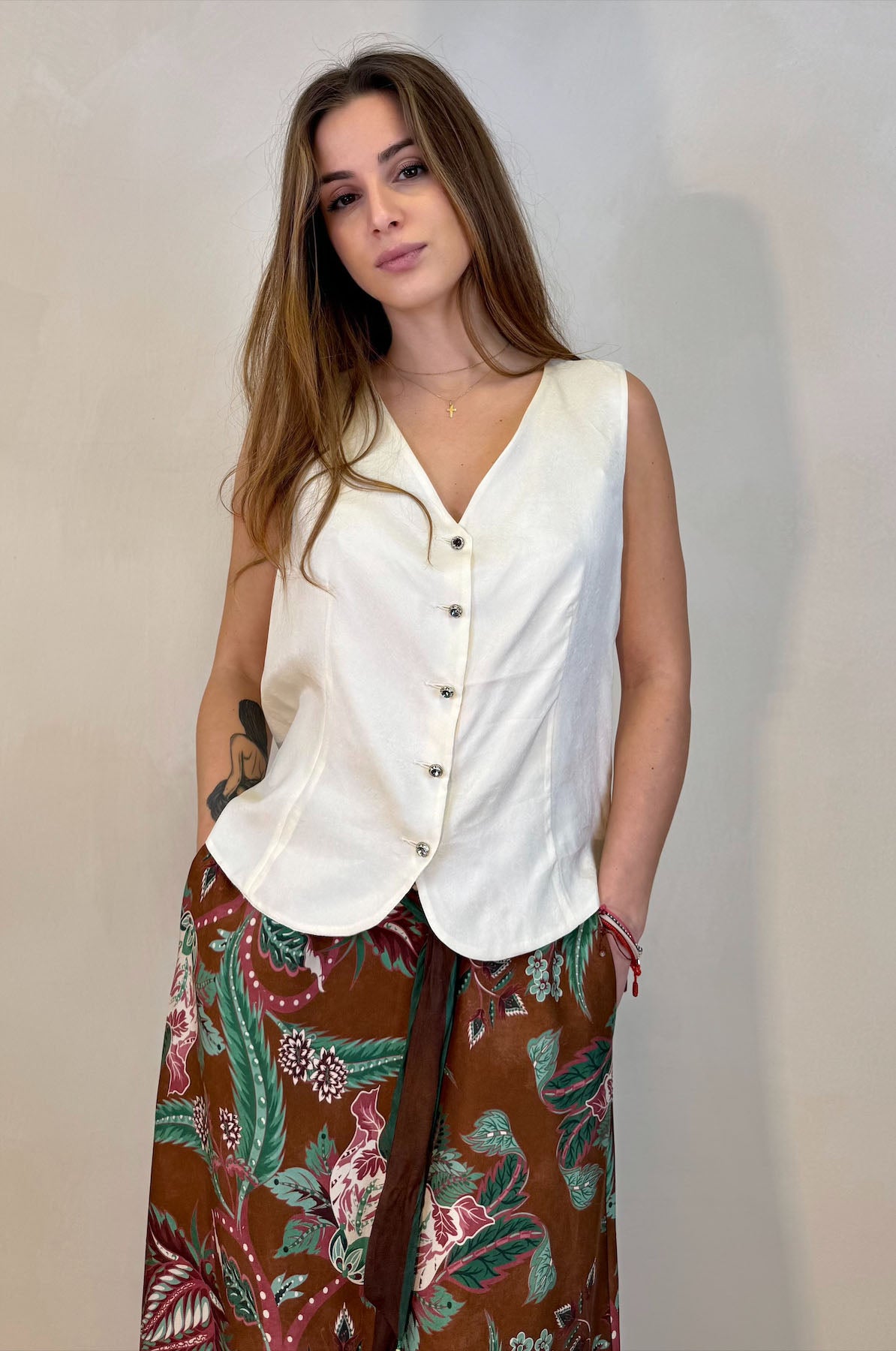 Canotta Gilet Tinta Unita