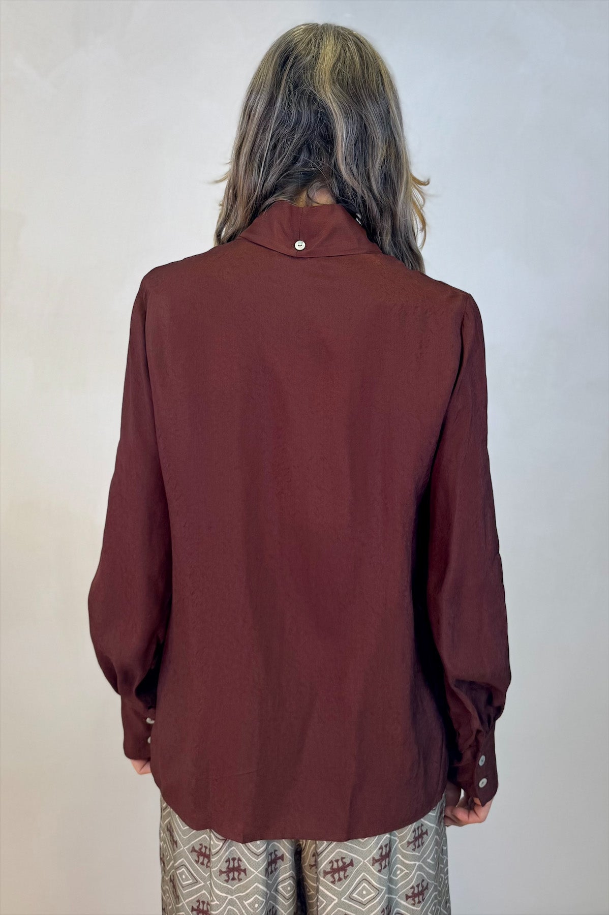 Camicia Tinta Unita con Fiocco