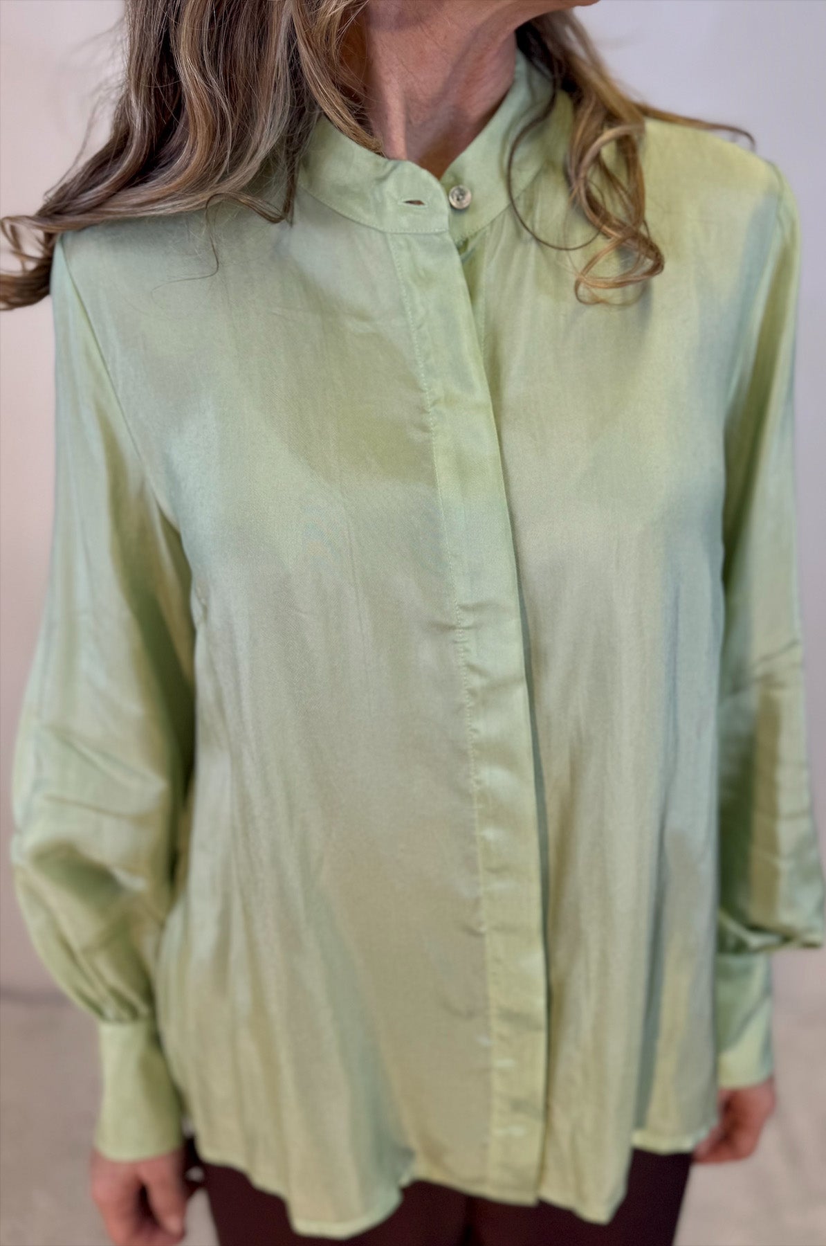 Camicia Tinta Unita con Fiocco