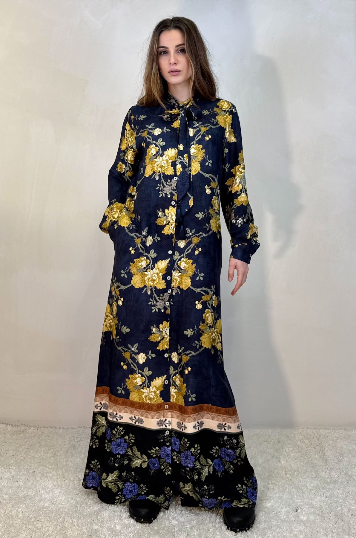 Abito Chemisier fantasia Peonie