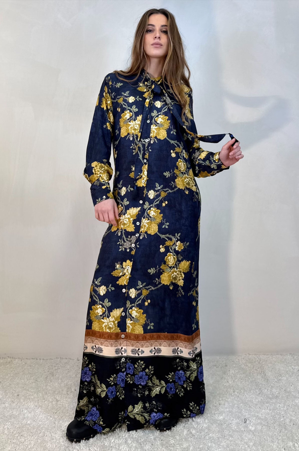 Abito Chemisier fantasia Peonie