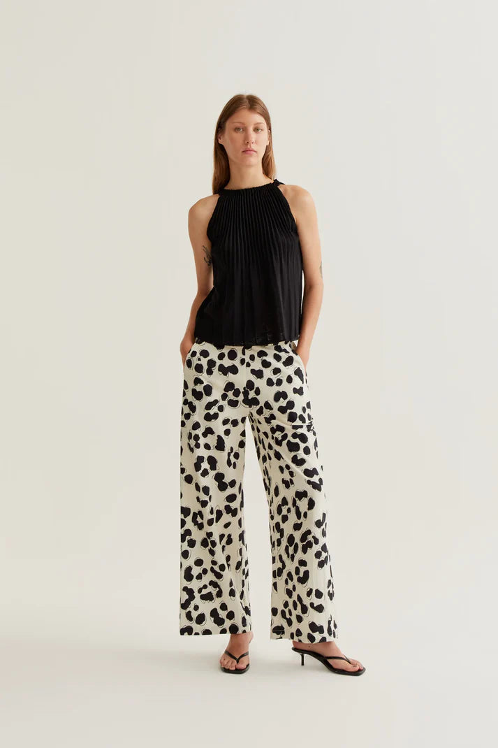 Top Nero Plissettato