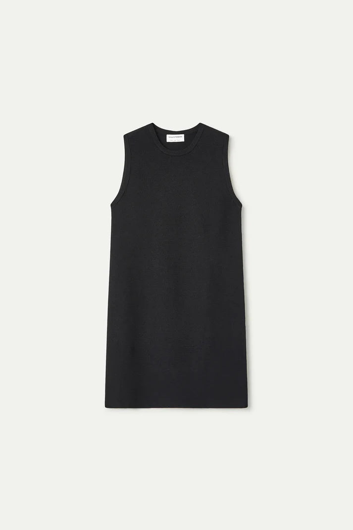 Vestito corto in maglia nero