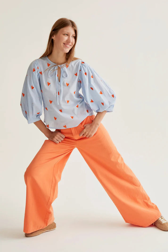 Camicia con stampa Cuori