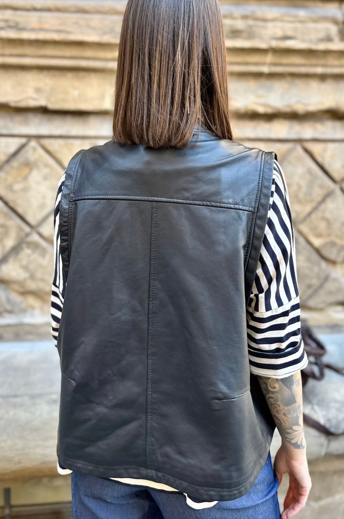 Gilet in pelle