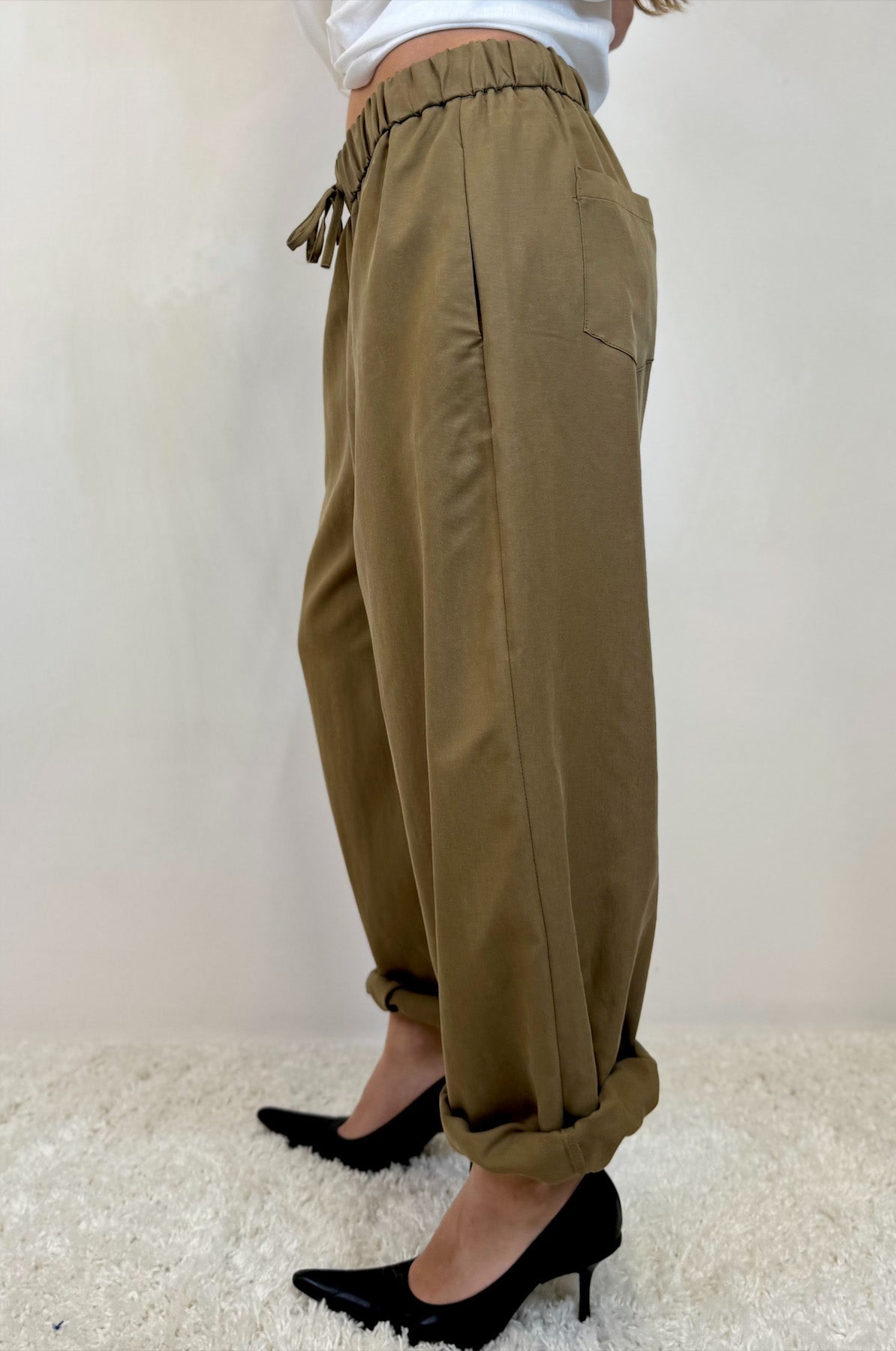 Pantalone Baggy Effetto Raso