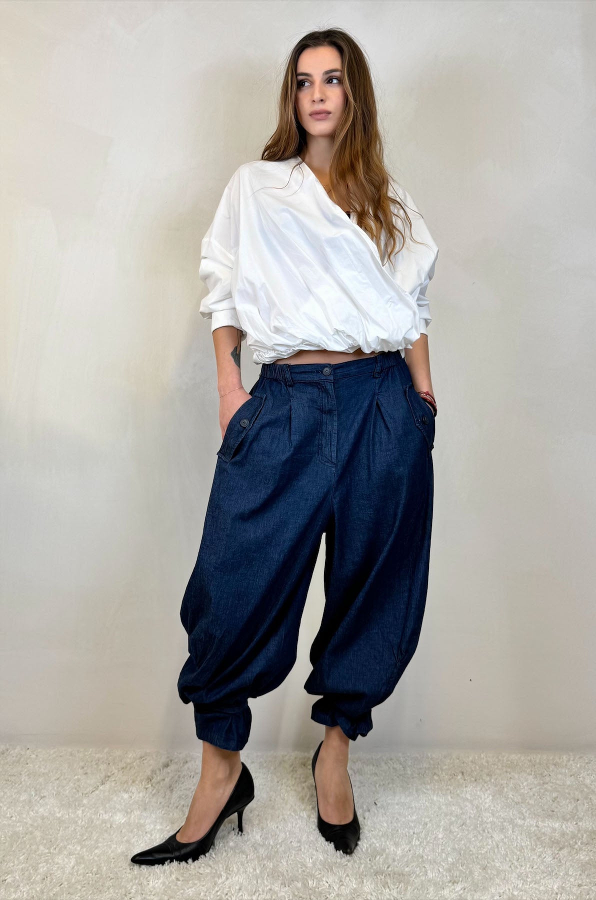 Jeans Leggero con Lacci