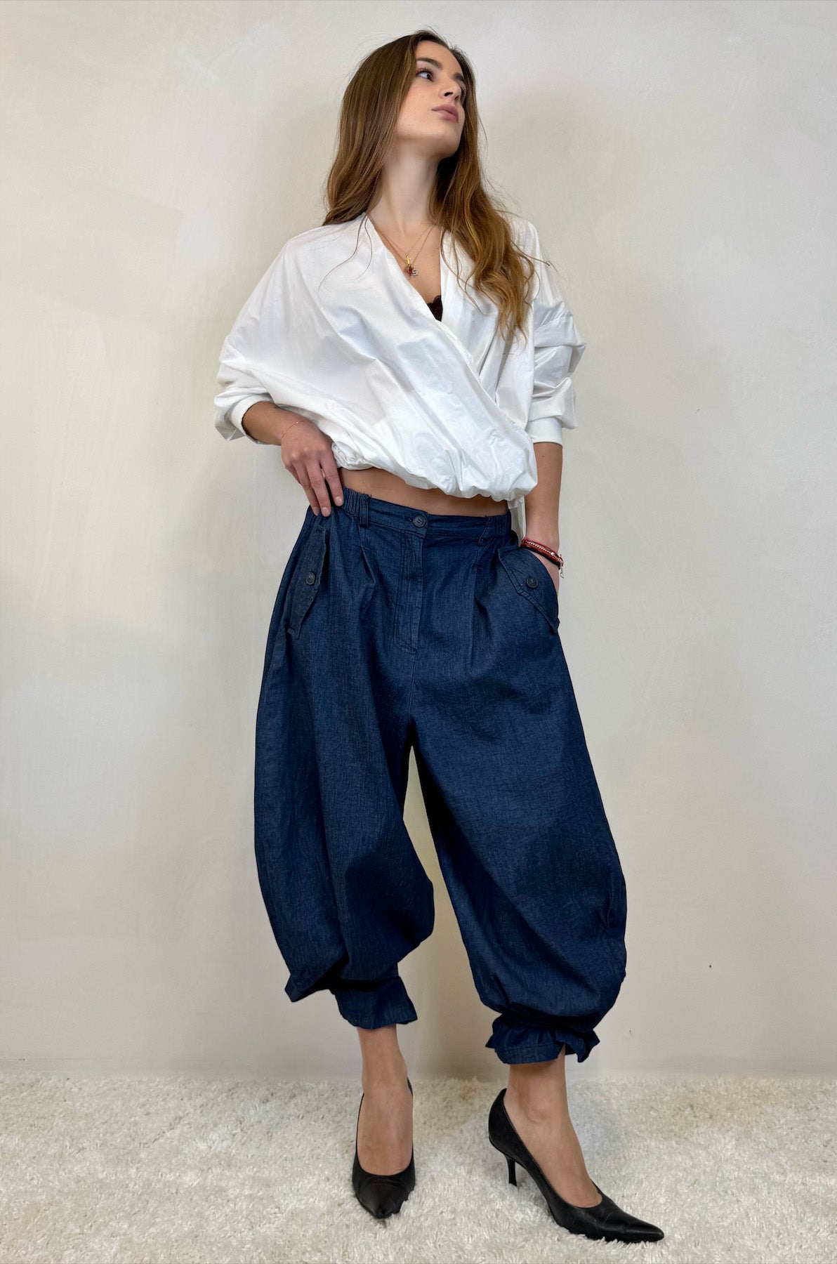 Jeans Leggero con Lacci