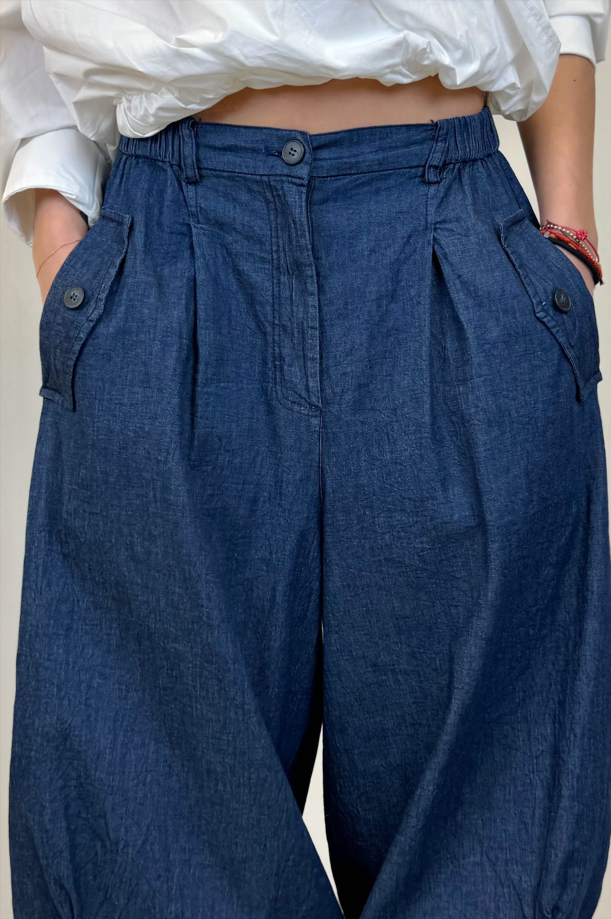 Jeans Leggero con Lacci