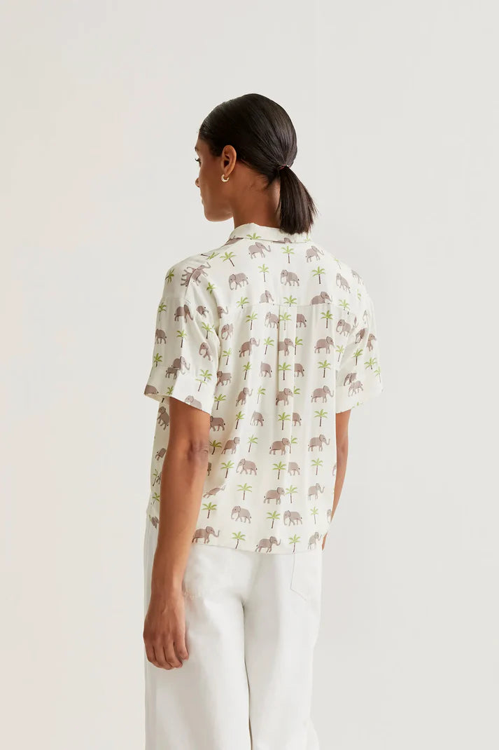 Camicia con stampa elefante