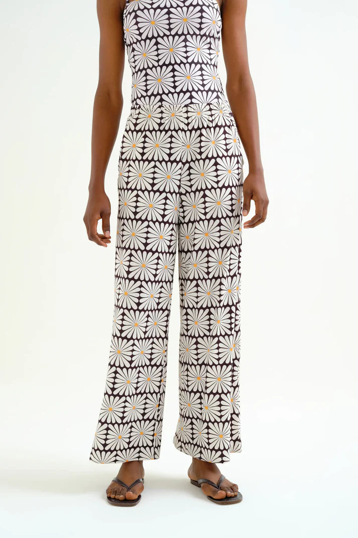 Pantaloni con stampa floreale