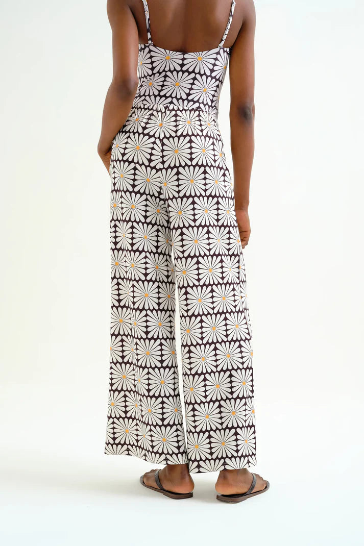 Pantaloni con stampa floreale