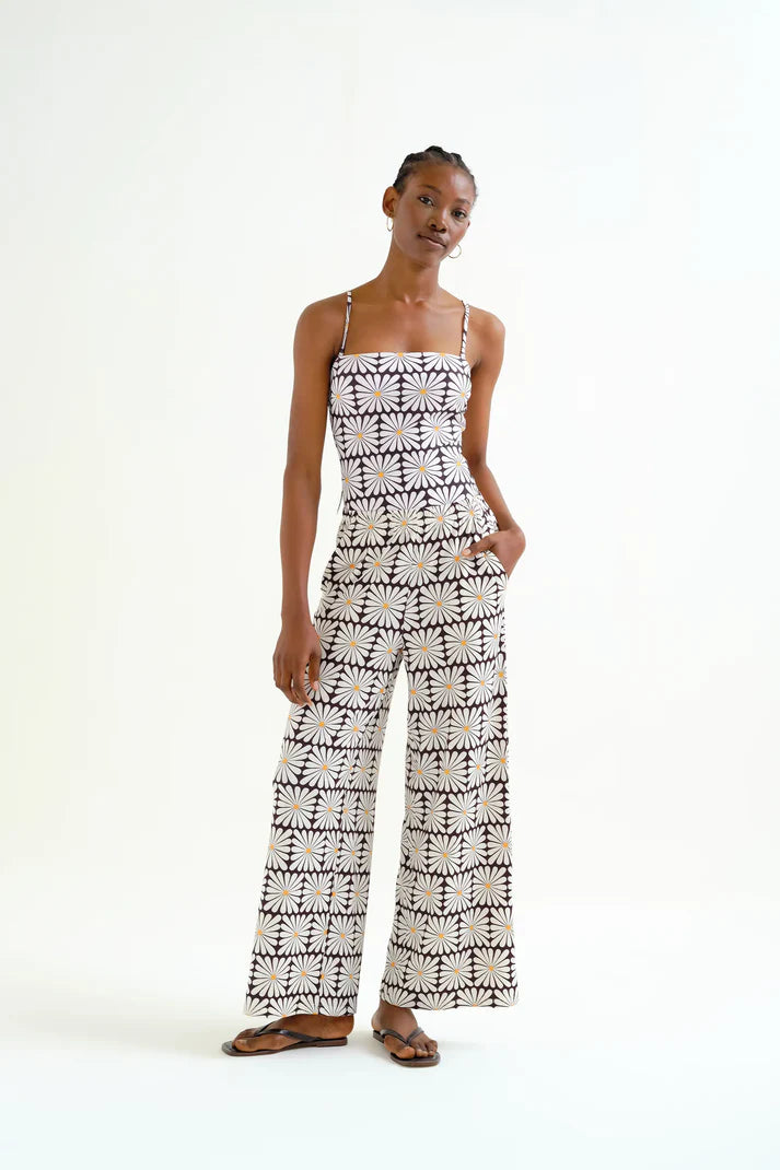 Pantaloni con stampa floreale