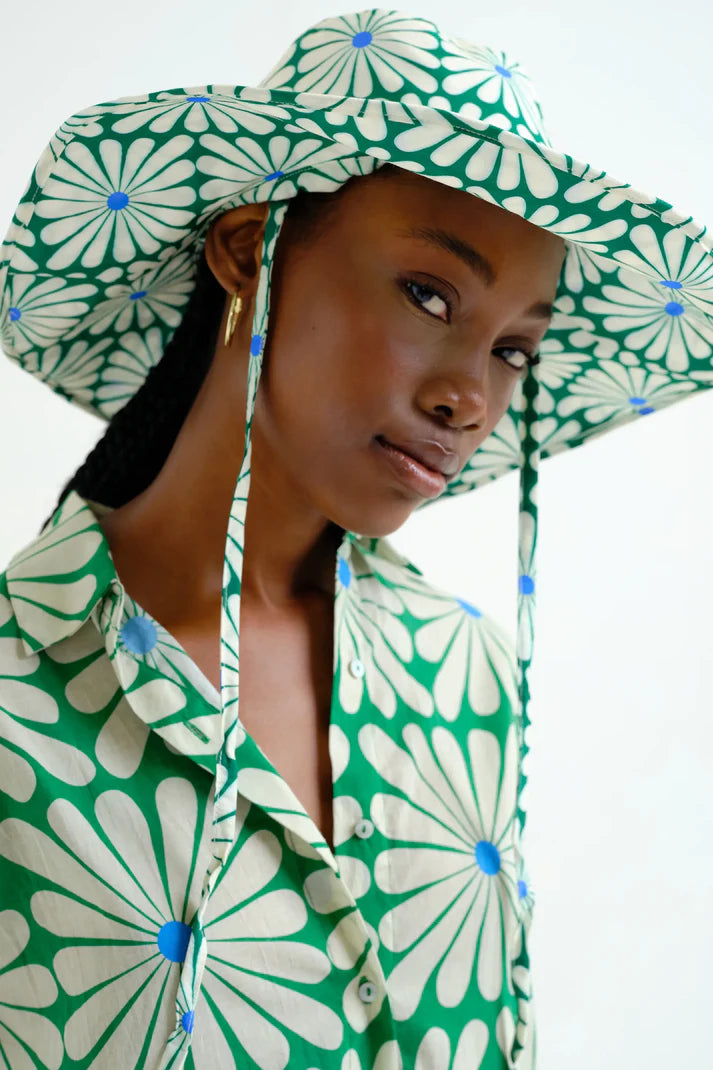 Cappello con stampa floreale