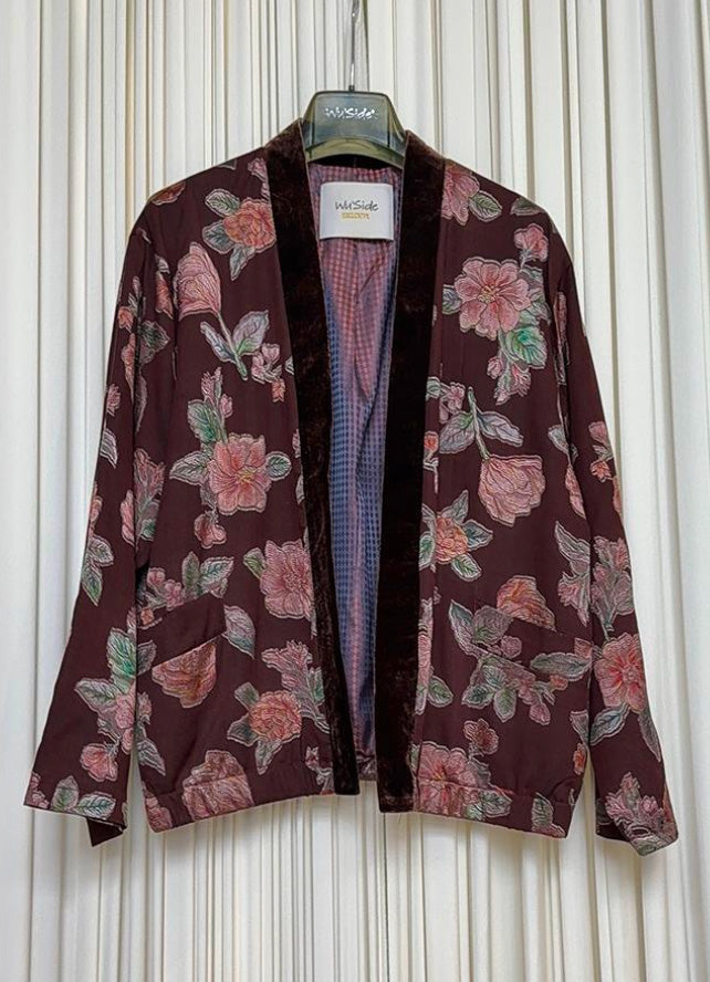 Giacca bomber floreale