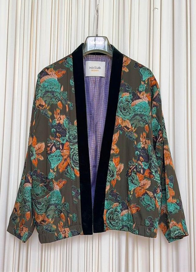Giacca bomber floreale