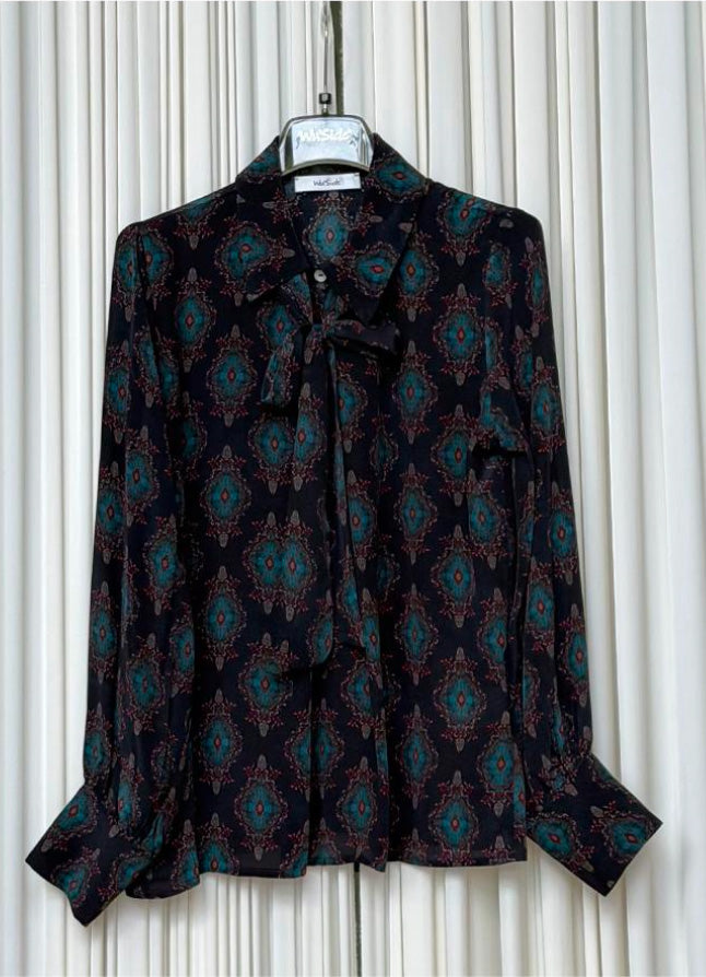Camicia fiocco fantasia gemme