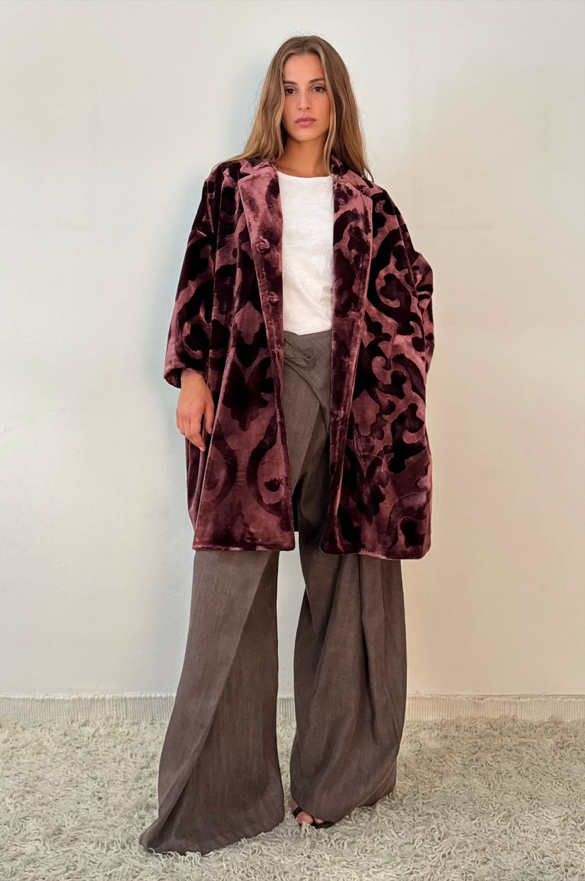 Giacca Kimono Velluto Jacquard