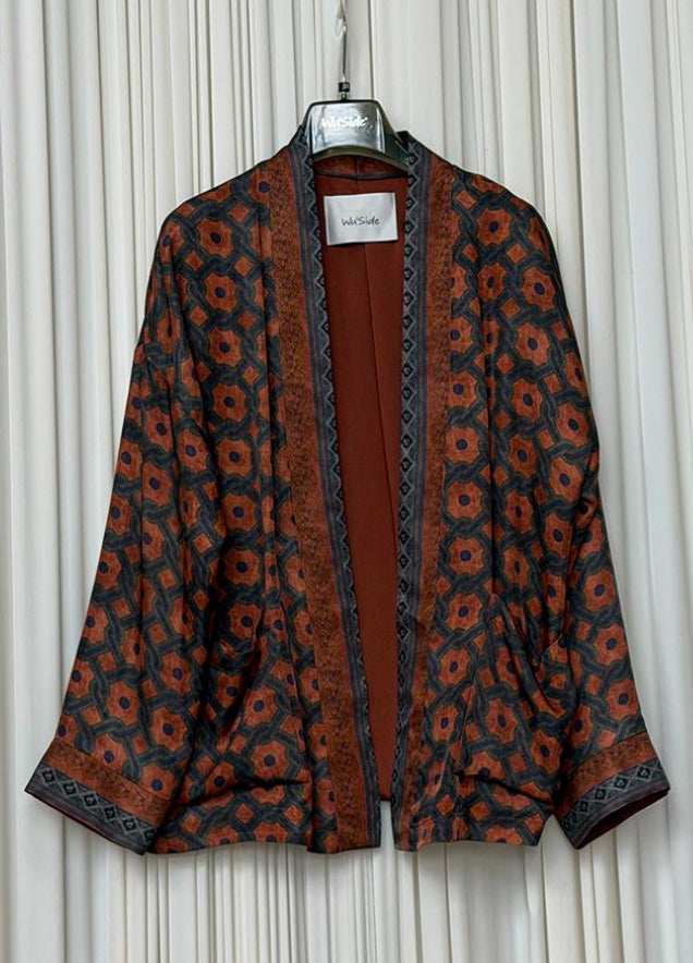 Giacca kimono fantasia mosaico