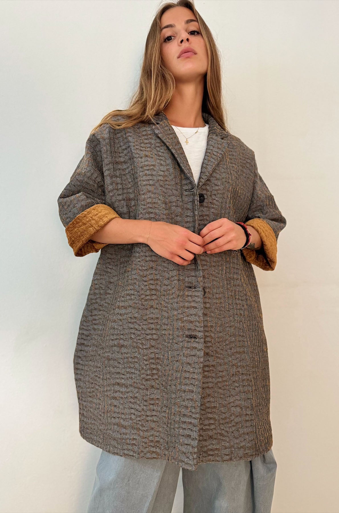 Giacca Kimono Tappezzeria Materica