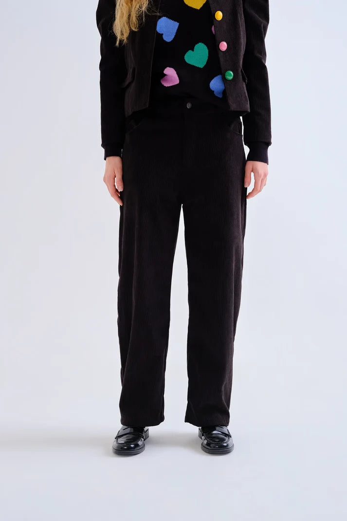 Pantaloni in velluto a coste neri