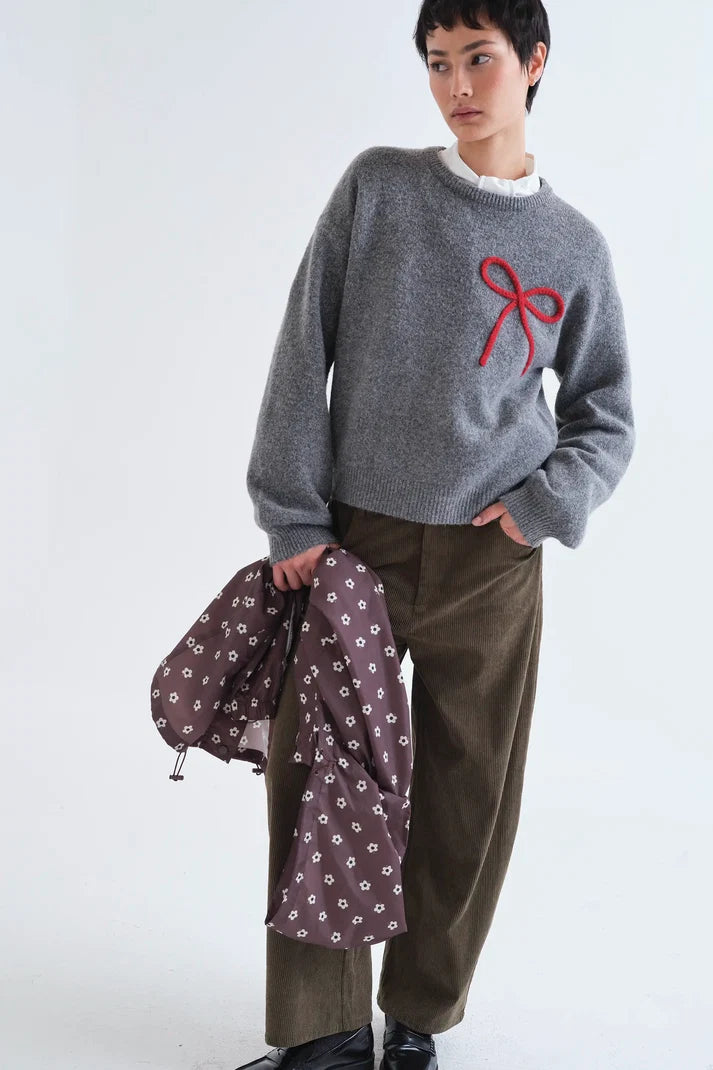 Pantaloni in velluto a coste marrone scuro