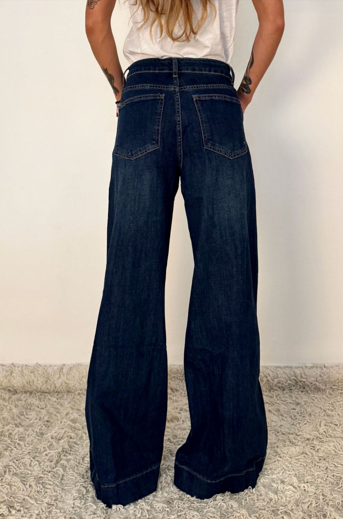 Jeans Oversize con Pinces