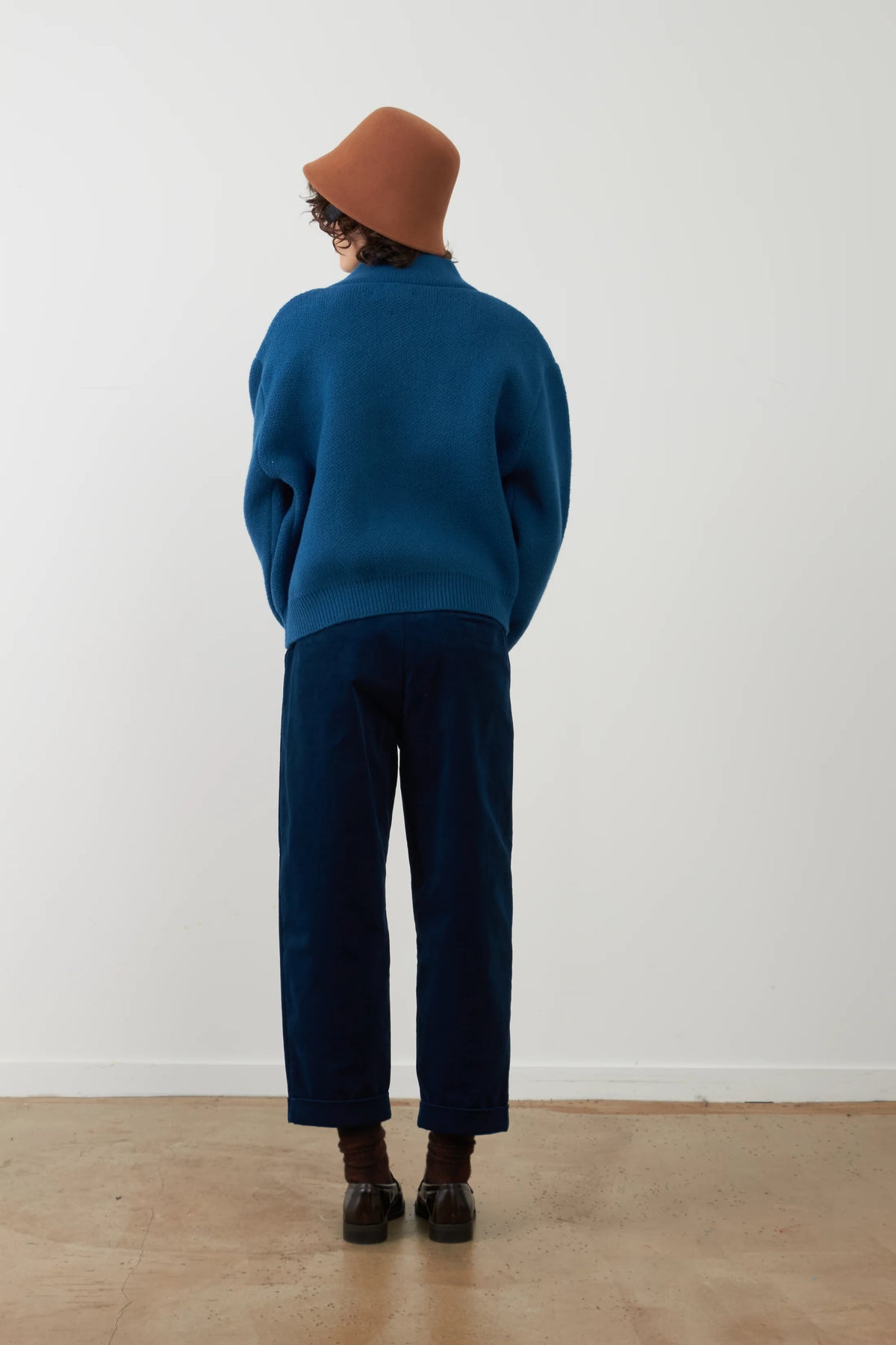 Pantaloni a gamba larga velluto