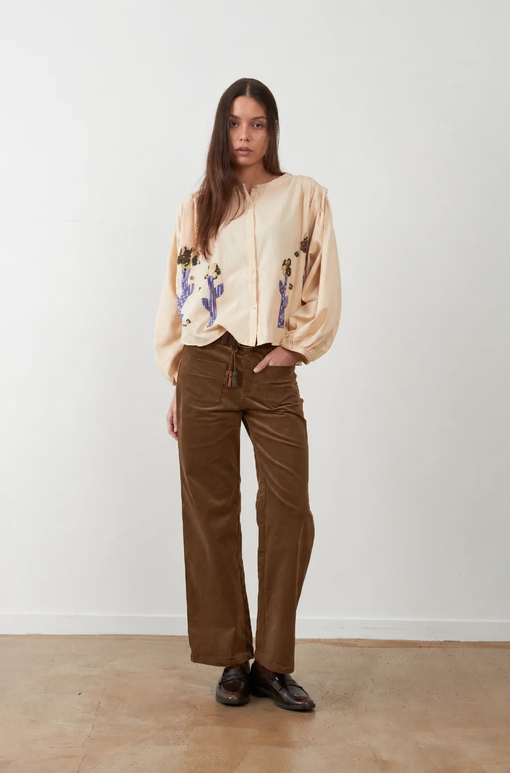 Pantalone velluto mille righe