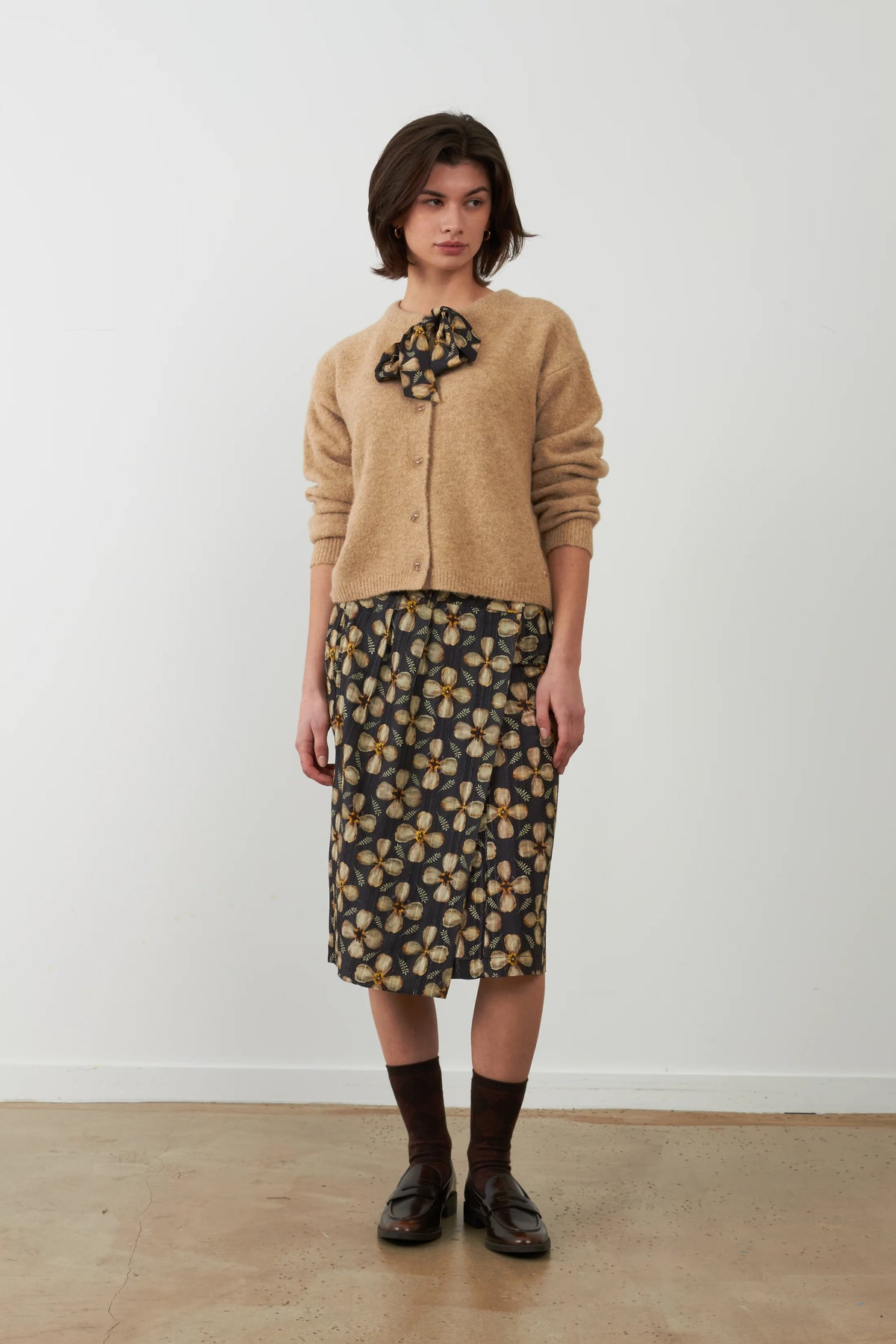 Cardigan con fiocco